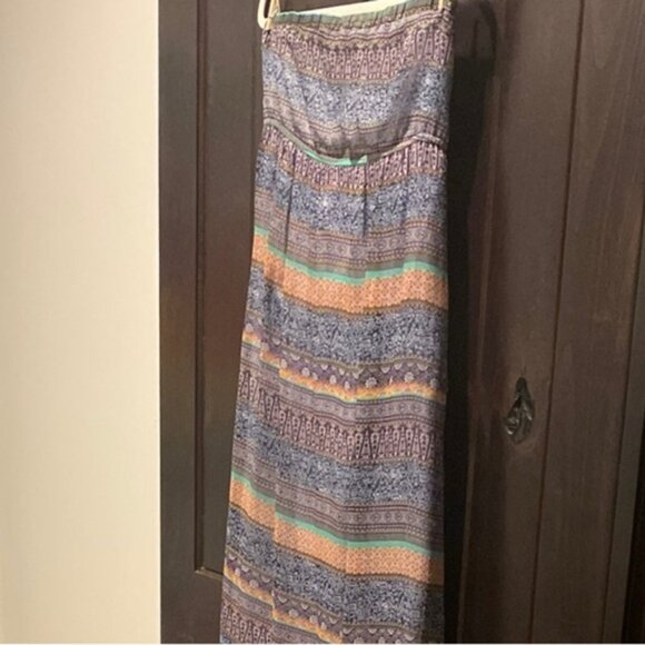 Multicolor Patterned Women's Maxi Dress - Picture 1 of 3